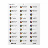 Elegante Charmante Schattigee Haan Kippenpluimvee Etiket (Full Sheet)