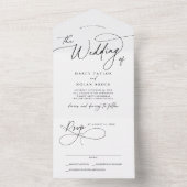 Elegante charme alles in één bruiloft uitnodiginge all in one uitnodiging (Binnen)