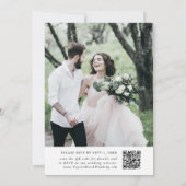Elegante charme foto bruiloft uitnodigingen met RS (Achterkant)