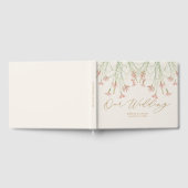 Elegante charme romige wilde bloem bruiloft gastenboek (Volledig)