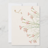 Elegante charme wilde bloem boog bruiloft uitnodig kaart (Achterkant)