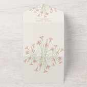 Elegante charme wilde bloem bruiloft all in one uitnodiging (Buitenkant)