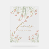 Elegante charme wilde bloem bruiloft gunsten acryl bord (Voorkant)