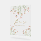 Elegante charme wilde bloem bruiloft gunsten acryl bord (Hoek)