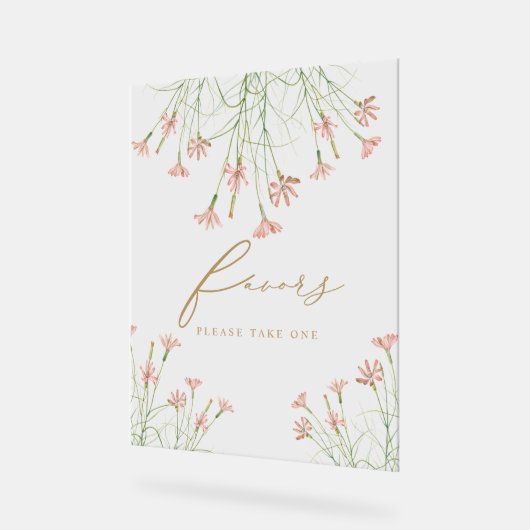 Elegante charme wilde bloem bruiloft gunsten acryl bord (Hoek)