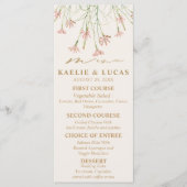 Elegante charme wilde bloem bruiloft menu (Voorkant)