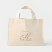 Elegante charme wilde bloem bruiloft mini tote bag (Voorkant)