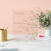 Elegante charme wilde bloem bruiloft welkom acryl bord (Huwelijk)
