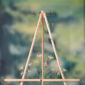 Elegante charme wilde bloem bruiloft welkom acryl bord (Neutraal)