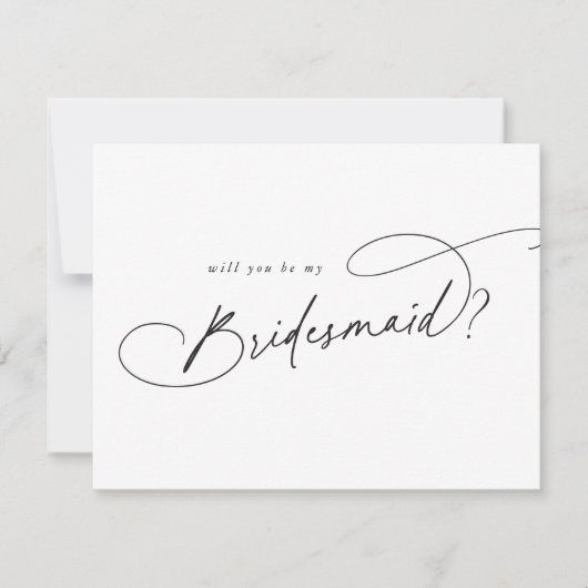 Elegante charme zal je mijn bruidsmeisje Kaart (Voorkant)