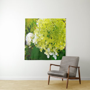 Elegante Chartreuse Groen Limelight Hortensia Wandkleed