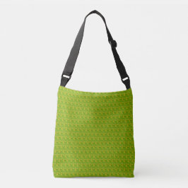 Elegante Chartreuse Groene Bloempatroon Crossbody Tas
