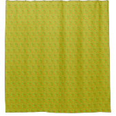 Elegante Chartreuse Groene Bloempatroon Douchegordijn (Voorkant)