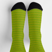 Elegante Chartreuse Groene Bloempatroon Sokken (Top)