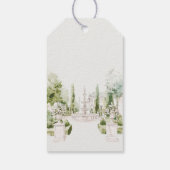 Elegante Chateau Franse Romantische Bruidsdouche Cadeaulabel (Achterkant)
