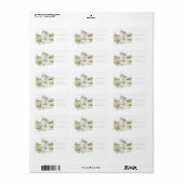 Elegante Chateau Franse Romantische Bruiloftsdouch Etiket (Full Sheet)