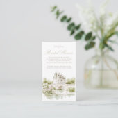Elegante Chateau Franse Romantische Trouwdisplay Informatiekaartje (Staand voorkant)