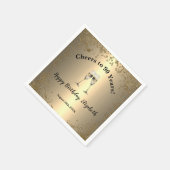 Elegante Cheers Goud 90ste Verjaardag Servetten (Hoek)