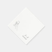 Elegante Cheers Script Bril Bruiloft Papier Servet (Hoek)