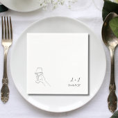 Elegante Cheers Script Bril Bruiloftspapier Servet