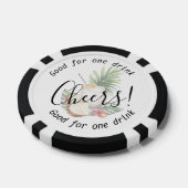 Elegante Cheers Tropical Drink Wedding Poker Chips (Enkel)