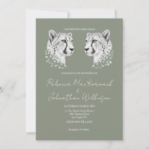 Elegante Cheeta Sage Groen Botanisch Modern Natuur Kaart