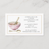 Elegante chef-kok Catering Whisky Spoon Spatula Visitekaartje (Achterkant)