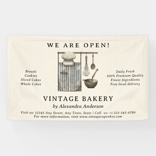 Elegante  Chef's Equipment Bakery Spandoek (Horizontaal)