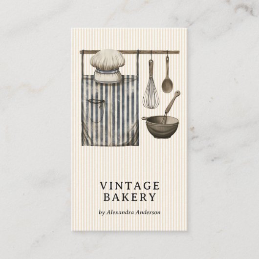 Elegante  Chef's Equipment Visitekaartje (Voorkant)