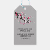 Elegante Cherry Blossom Roze bloemendank u Cadeaulabel (Voorkant)