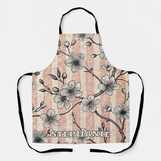 Elegante Cherry Blossom Sakura - Roze & Wit Schort (Voorkant)