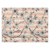 Elegante Cherry Blossom Sakura - Roze & Wit Tafelkleed (Voorkant (Horizontaal))