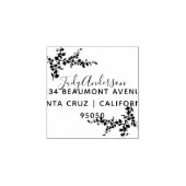 Elegante Cherry Blossom Typografie Retouradres Rubberstempel (Afrduk)