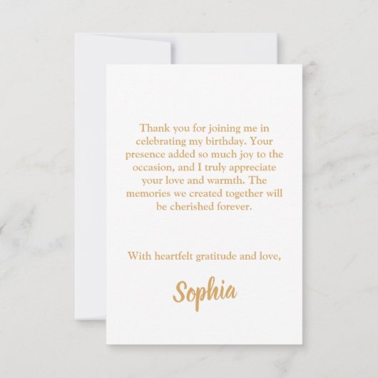 Elegante Cherry Blossom Verjaardag Dank u Kaarten (Achterkant)