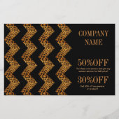 elegante chevron geometrisch patroon luipaardprint flyer (Voorkant)