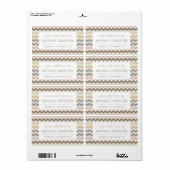 Elegante Chevron zelfgemaakte inblikken bakken cad Etiket (Full Sheet)