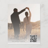 Elegante Chic 2 Foto Budget Bruiloft Uitnodiging (Achterkant)