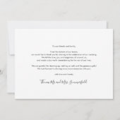 Elegante Chic 3 bruiloft foto's script Bedankkaart (Achterkant)