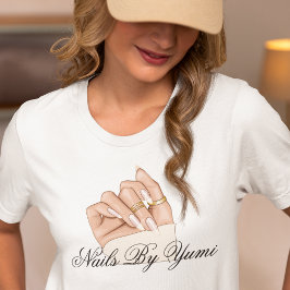 Elegante Chic Beauty Salon Nail Artist Manicurist T-shirt
