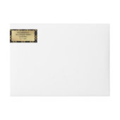 Elegante Chic Black & Gold Buffalo Plaid Kerstmis (Voorkant)