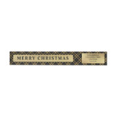 Elegante Chic Black & Gold Buffalo Plaid Kerstmis (Individueel)