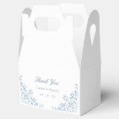 Elegante Chic Blauw en Wit bruiloft Dank u Bedankdoosjes (Geopend)