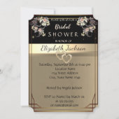 Elegante Chic Bloemen Bruidsdouche Kaart (Voorkant)