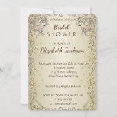 Elegante Chic Bloemen Bruidsdouche Kaart (Voorkant)