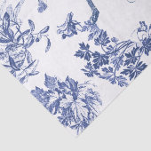 Elegante  Chic Blue Horse Bloementoilet Tissuepapier (Detail)