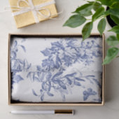 Elegante  Chic Blue Horse Bloementoilet Tissuepapier (Geschenk)