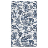 Elegante  Chic Blue Horse Toile Wedding Klein Cadeauzakje (Voorkant)