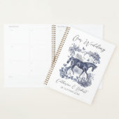 Elegante Chic Blue Horse Toile Wedding Planner (Display)