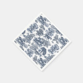 Elegante  Chic Blue Horses Country Toile Servet (Hoek)