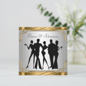 Elegante Chic Booze en Schmooze Uitnodigingen (Staand voorkant)